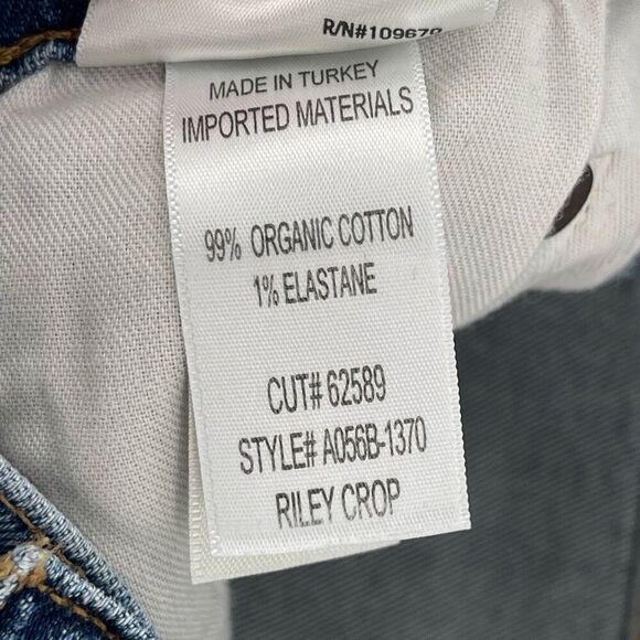 AGOLDE Riley High Rise Straight Crop Jeans – Frequency Wash Denim Size 30 - Picture 15 of 17